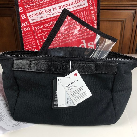 lululemon athletica Handbags - LULULEMON🍋 Travel Kit Leather Trim